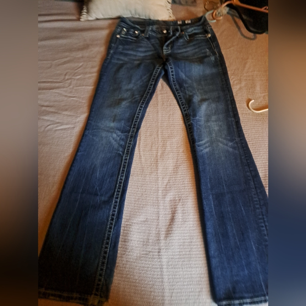Miss Me Blue Flare Wide Leg Jeans